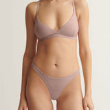 Graysen High Cut Thong|Mauve