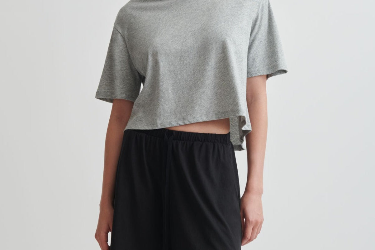 Carter Crop Top|Heather Grey