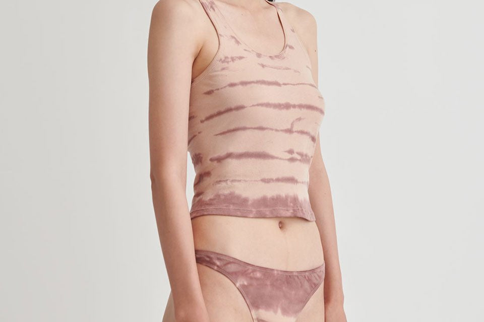 Basic Organic Thong|MAC/MAUVE TIE DYE