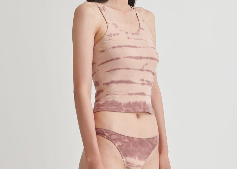 Basic Organic Thong|MAC/MAUVE TIE DYE