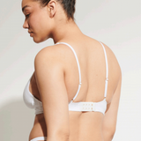 Gracelynne Plunge Bralette|White